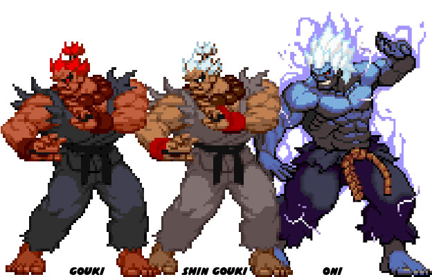 AKUMA Sprite from Street Fighter Vinyl Decal #1