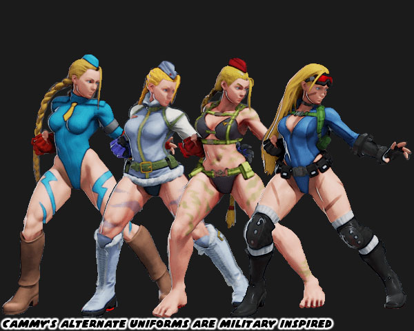 Costume and alternative outfit colors for Guile: Street Fighter 4